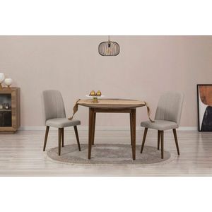 Jedálenský set s rozkladacím stolom a stoličkami (3 kusy) Vina 1005 3 - White, Cream vyobraziť