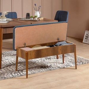 Lavica Vina Bench Dark Blue, Walnut vyobraziť