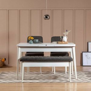 Lavica Vina Bench Anthracite, White vyobraziť