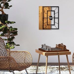 Dekoratívne drevené nástenné hodiny Wooden Clock 37 vyobraziť