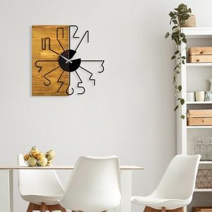 Dekoratívne drevené nástenné hodiny Wooden Clock 29 vyobraziť