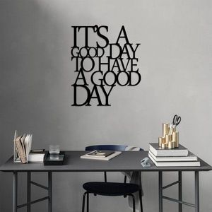 Dekoratívny kovový doplnok na stenu Its A Good - Black vyobraziť
