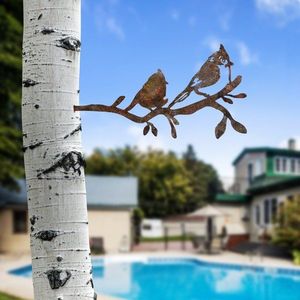 Záhradná dekorácia Bird On The Branch 07 - Brown vyobraziť