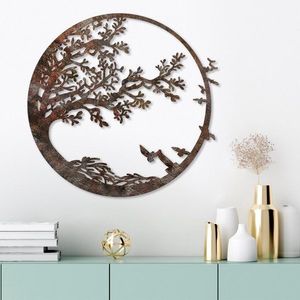Dekoratívny kovový doplnok na stenu Rusty Tree vyobraziť