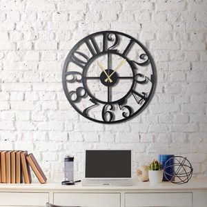 Dekoratívne kovové nástenné hodiny Circle XL vyobraziť