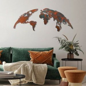 Dekoratívny kovový doplnok na stenu World Map Medium - 2 vyobraziť