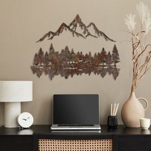 Dekoratívny kovový doplnok na stenu Rusty Landscape 2 vyobraziť