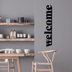 Dekoratívny kovový doplnok na stenu Welcome-5 vyobraziť