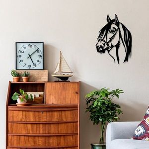 Dekoratívny kovový doplnok na stenu Horse Head vyobraziť