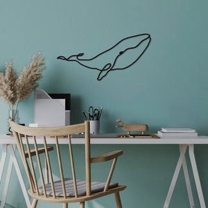 Dekoratívny kovový doplnok na stenu Whale - M vyobraziť