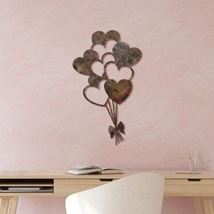 Dekoratívny kovový doplnok na stenu Rusty Heart 1 vyobraziť
