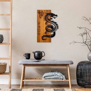 Dekoratívny drevený doplnok na stenu Dragon vyobraziť