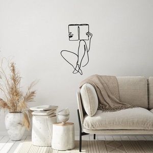 Dekoratívny kovový doplnok na stenu Book Reading - 494 vyobraziť