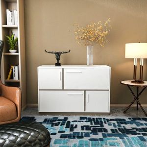 Konzolový stolík Mares - White, Grey vyobraziť