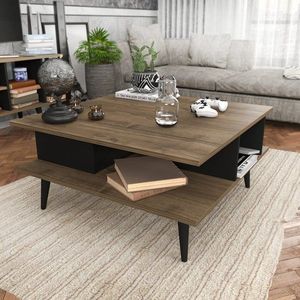 Konferenčný stolík Akya - Walnut, Black vyobraziť