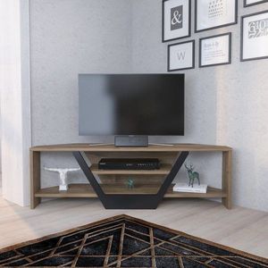 TV stolík Sares - Walnut, Black vyobraziť