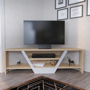 TV stolík Sares - Oak, White vyobraziť