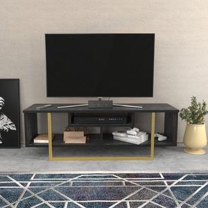 TV stolík Asal 120 - Black, Gold vyobraziť