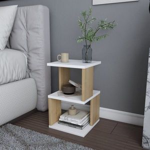 Nočný stolík Carter - White, Oak vyobraziť