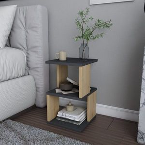 Nočný stolík Carter - Anthracite, Oak vyobraziť