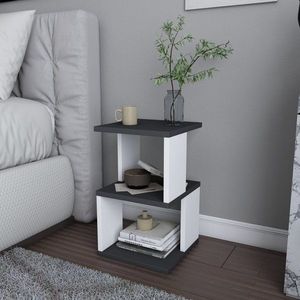 Nočný stolík Carter - Anthracite, White vyobraziť