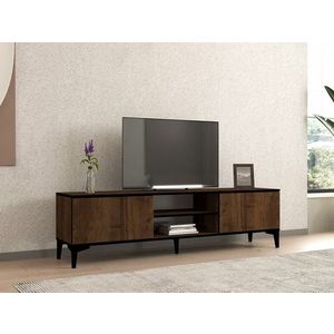 TV stolík Erem - Walnut, Black vyobraziť
