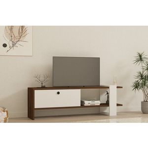 TV stolík Gaye - Walnut, White vyobraziť