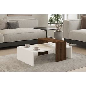 Konferenčný stolík Glow - White, Walnut vyobraziť