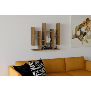 Nástenná polica Flower - Walnut vyobraziť