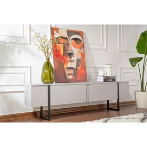 TV stolík Serenity - Grey, Black vyobraziť