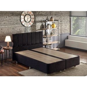 Rám manželskej postele s čelom Ela Double - Black (180 x 200) vyobraziť