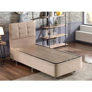 Rám jednolôžkovej postele s čelom Polo - Light Brown (120 x 200) vyobraziť