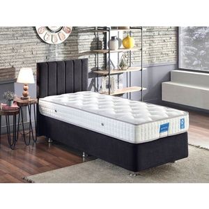 Rám jednolôžkovej postele s čelom Ela Single - Black (120 x 200) vyobraziť