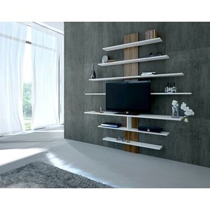 TV skrinka / Obývacia stena Zebra - White, Walnut vyobraziť