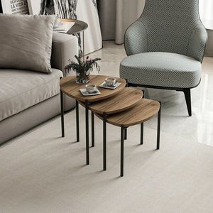 Sada odkladacích stolíkov (3 kusy) Lenny - Walnut vyobraziť