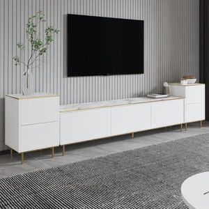 TV skrinka / Obývacia stena Imaj - Marble, White vyobraziť