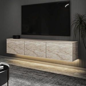 TV stolík Neon Illuminated - Travertine vyobraziť
