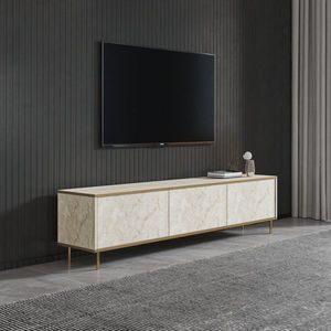 TV stolík Imaj - Travertine, Gold vyobraziť