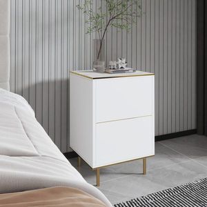 Nočný stolík Imaj - Marble, White vyobraziť