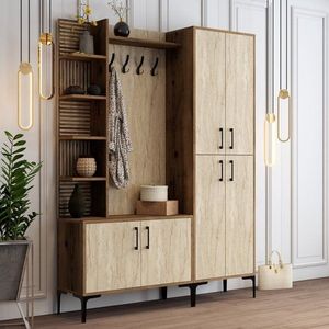 Predsieňová stena Viyana Da - Walnut, Travertine vyobraziť