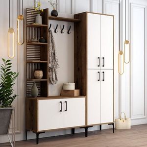 Predsieňová stena Viyana DA - Walnut, White vyobraziť