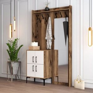 Predsieňová stena Berlin BC - Walnut, White vyobraziť