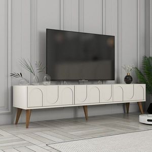 TV stolík Lyon 44 - Cream, Walnut vyobraziť