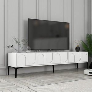 TV stolík Lyon 42 - White, Black vyobraziť