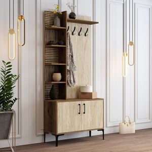 Predsieňová stena Viyana D - Walnut, Travertine vyobraziť