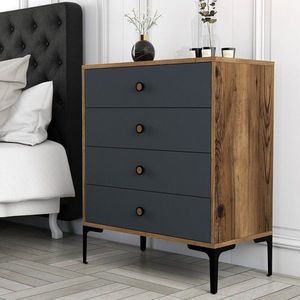 Komoda Lizbon 536 - Walnut, Anthracite vyobraziť