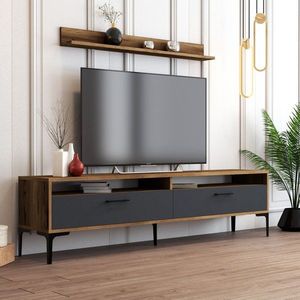 TV skrinka / Obývacia stena Istanbul - Walnut, Anthracite vyobraziť
