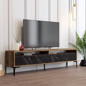 TV stolík Istanbul 2 - Walnut Black Marble vyobraziť