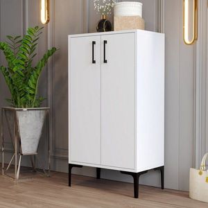 Skrinka na topánky / Botník Prag - White vyobraziť