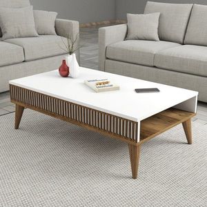 Konferenčný stolík Milan - Walnut, White vyobraziť